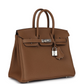 Birkins 25 Alezan Togo Palladium Hardware