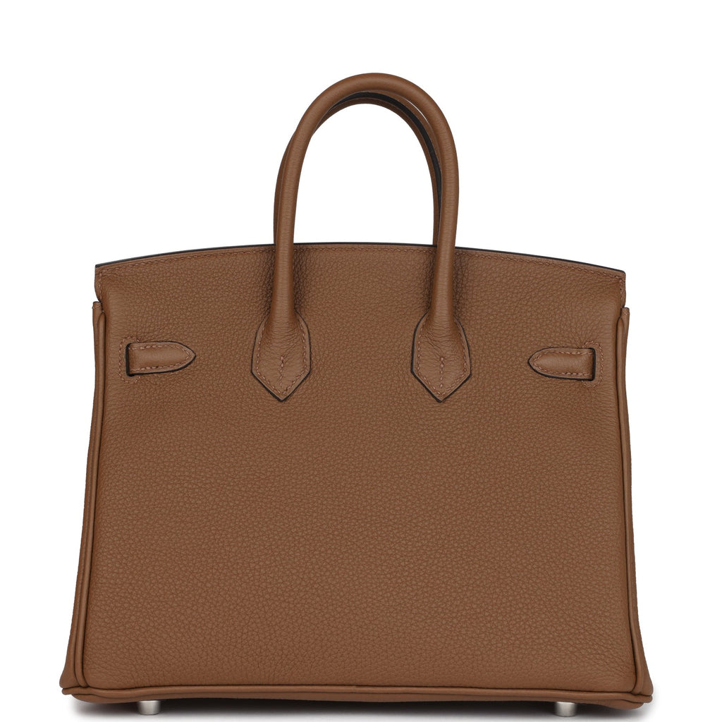 Birkins 25 Alezan Togo Palladium Hardware