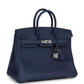 Birkins 25 Bleu Saphir Togo Palladium Hardware