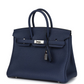 Birkins 25 Bleu Saphir Togo Palladium Hardware