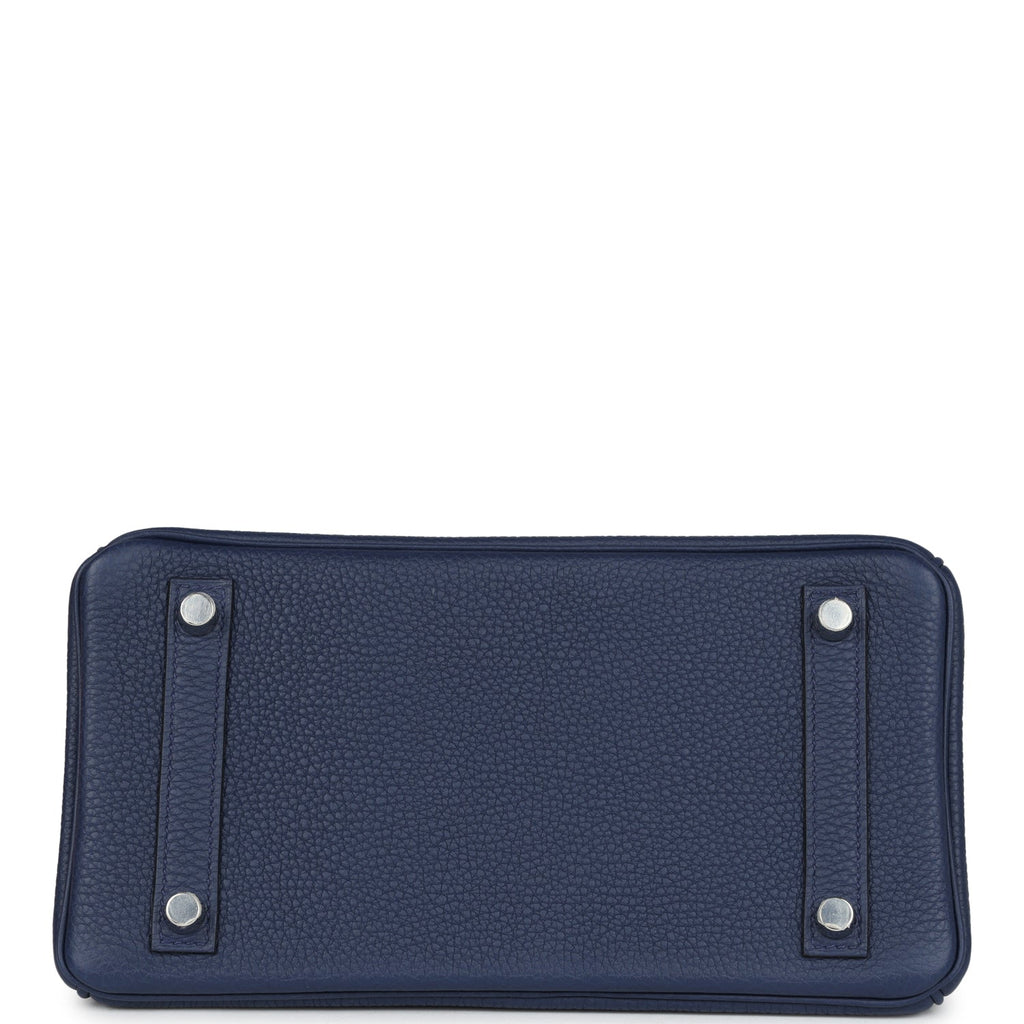 Birkins 25 Bleu Saphir Togo Palladium Hardware