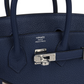 Birkins 25 Bleu Saphir Togo Palladium Hardware