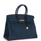 Birkin 35 Bleu De Prusse Togo Gold Hardware