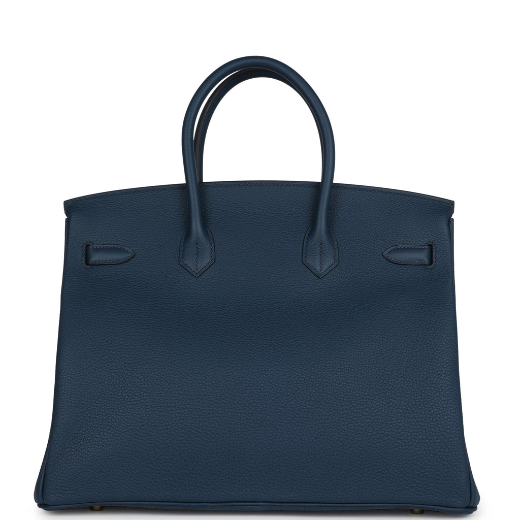 Birkin 35 Bleu De Prusse Togo Gold Hardware