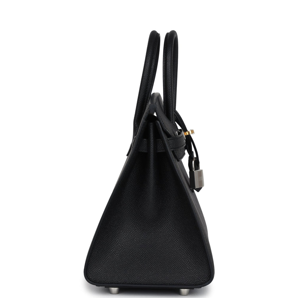 Birkins 25 Black Epsom Electrum Hardware