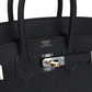 Birkins 25 Black Epsom Electrum Hardware