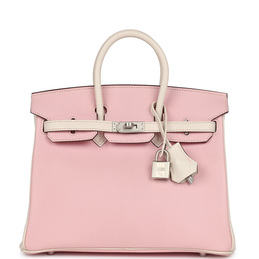 Hermès Special Order (HSS) Birkin 25 Rose Sakura and Nata Swift Brushed Gold Hardware