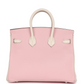 Hermès Special Order (HSS) Birkin 25 Rose Sakura and Nata Swift Brushed Gold Hardware