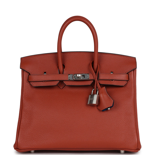 Birkins 25 Cuirve Verso Taurillon Novillo Palladium Hardware