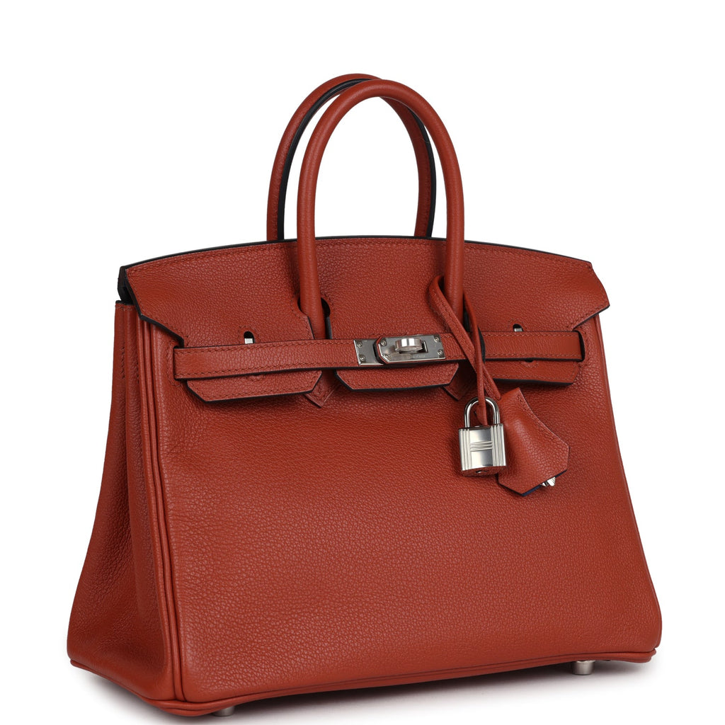 Birkins 25 Cuirve Verso Taurillon Novillo Palladium Hardware