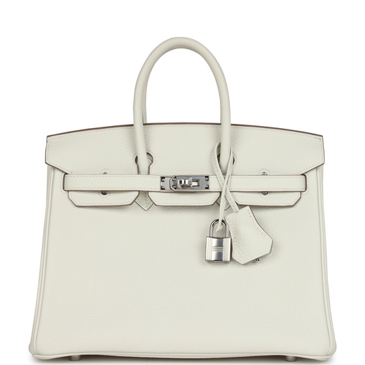 Birkin 25 Mushroom Togo Palladium Hardware