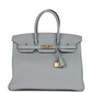 Birkin 35 Bleu Glacier Togo Gold Hardware