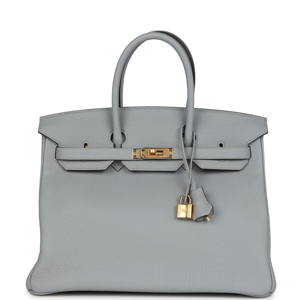 Birkin 35 Bleu Glacier Togo Gold Hardware