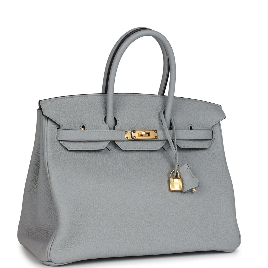 Birkin 35 Bleu Glacier Togo Gold Hardware