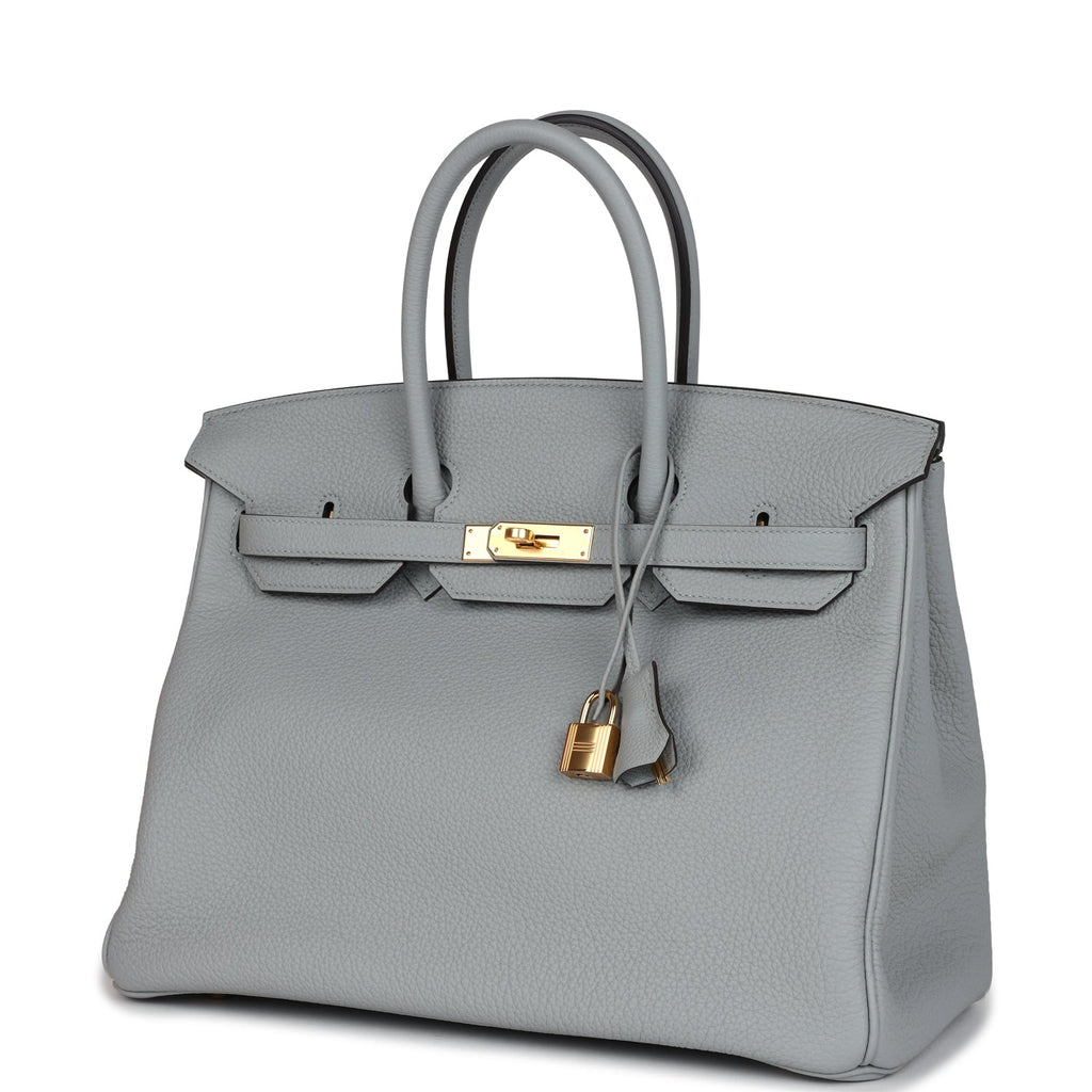 Birkin 35 Bleu Glacier Togo Gold Hardware
