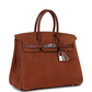 Birkin 25 Vintage Noisette Doblis and Box Palladium Hardware