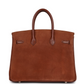 Birkin 25 Vintage Noisette Doblis and Box Palladium Hardware