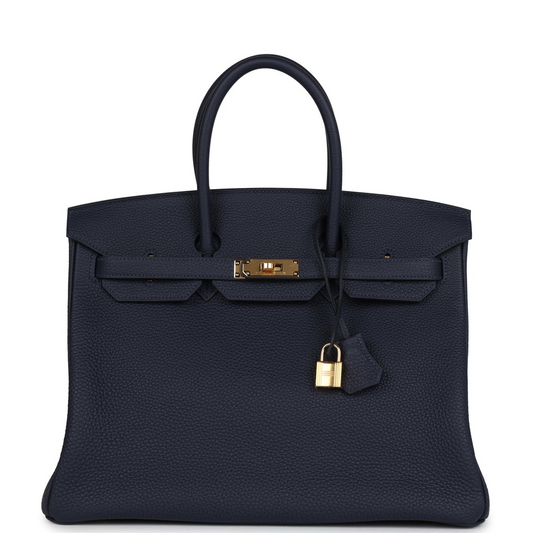 Birkin 35 Bleu Nuit Togo Gold Hardware