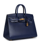 Birkin Sellier 25 Bleu Saphir Box Gold Hardware