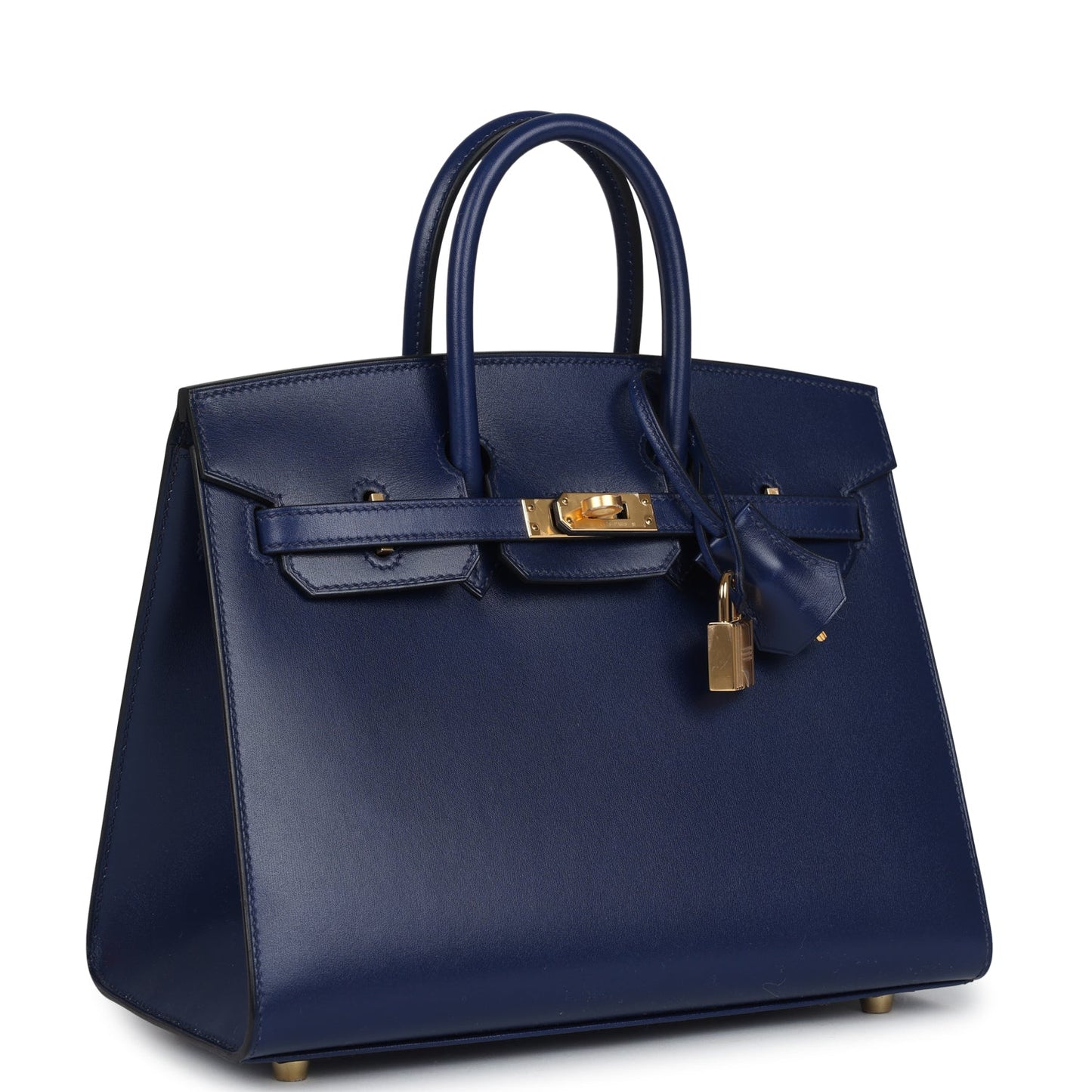 Birkin Sellier 25 Bleu Saphir Box Gold Hardware
