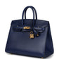 Birkin Sellier 25 Bleu Saphir Box Gold Hardware