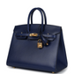 Birkins 25 Bleu Saphir Box Gold Hardware