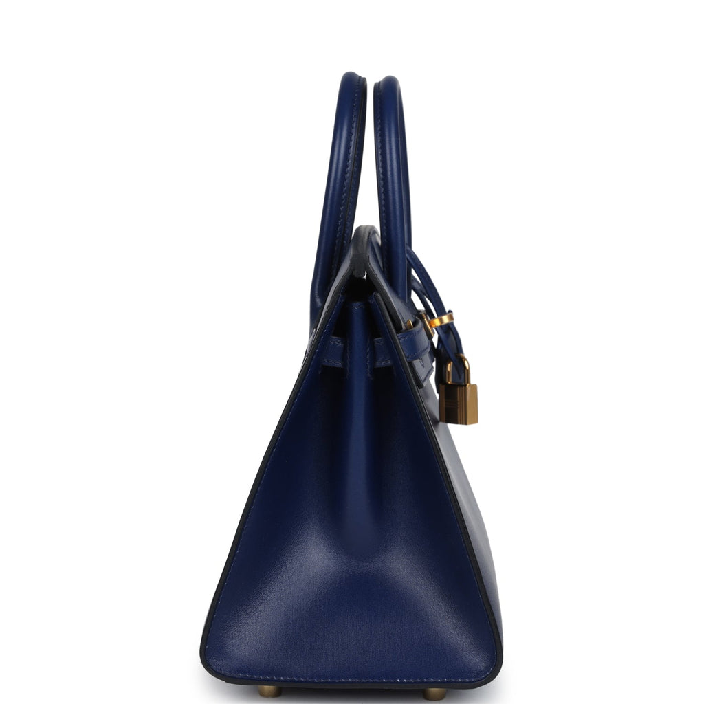 Birkins 25 Bleu Saphir Box Gold Hardware