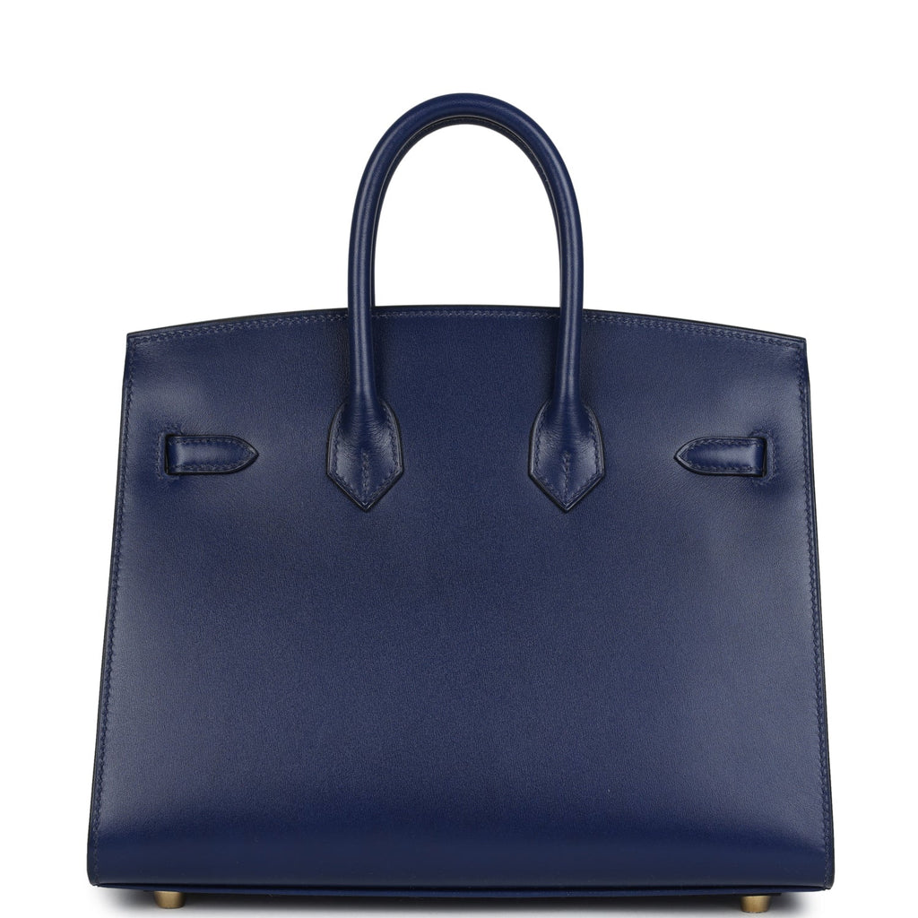 Birkins 25 Bleu Saphir Box Gold Hardware