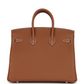 Birkins 25 Gold Togo Palladium Hardware