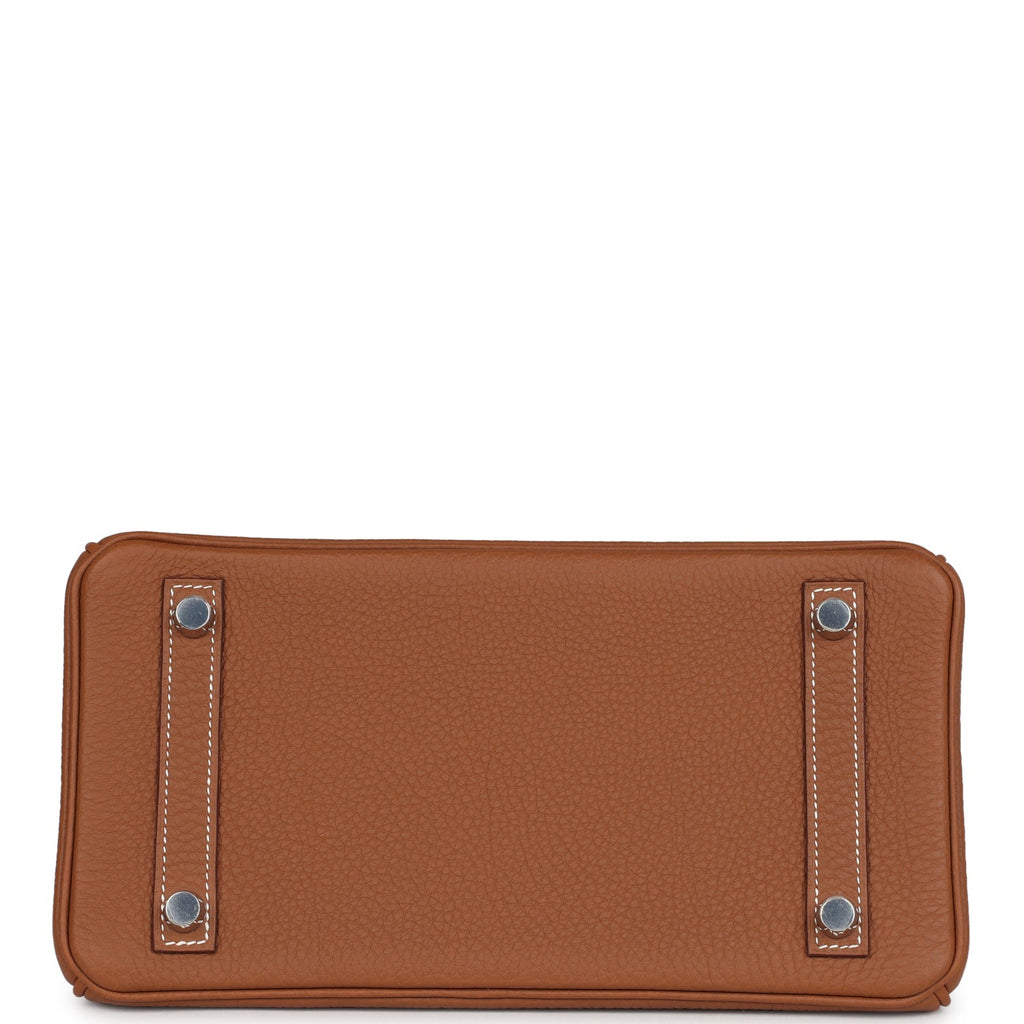 Birkins 25 Gold Togo Palladium Hardware