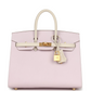Hermès Special Order (HSS) Birkin 25 Sellier Mauve Pale and Craie Epsom Brushed Gold Hardware