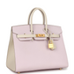 Hermès Special Order (HSS) Birkin 25 Sellier Mauve Pale and Craie Epsom Brushed Gold Hardware