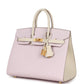 Special Order (HSS) Birkin Sellier 25 Mauve Pale and Craie Epsom Brushed Gold Hardware