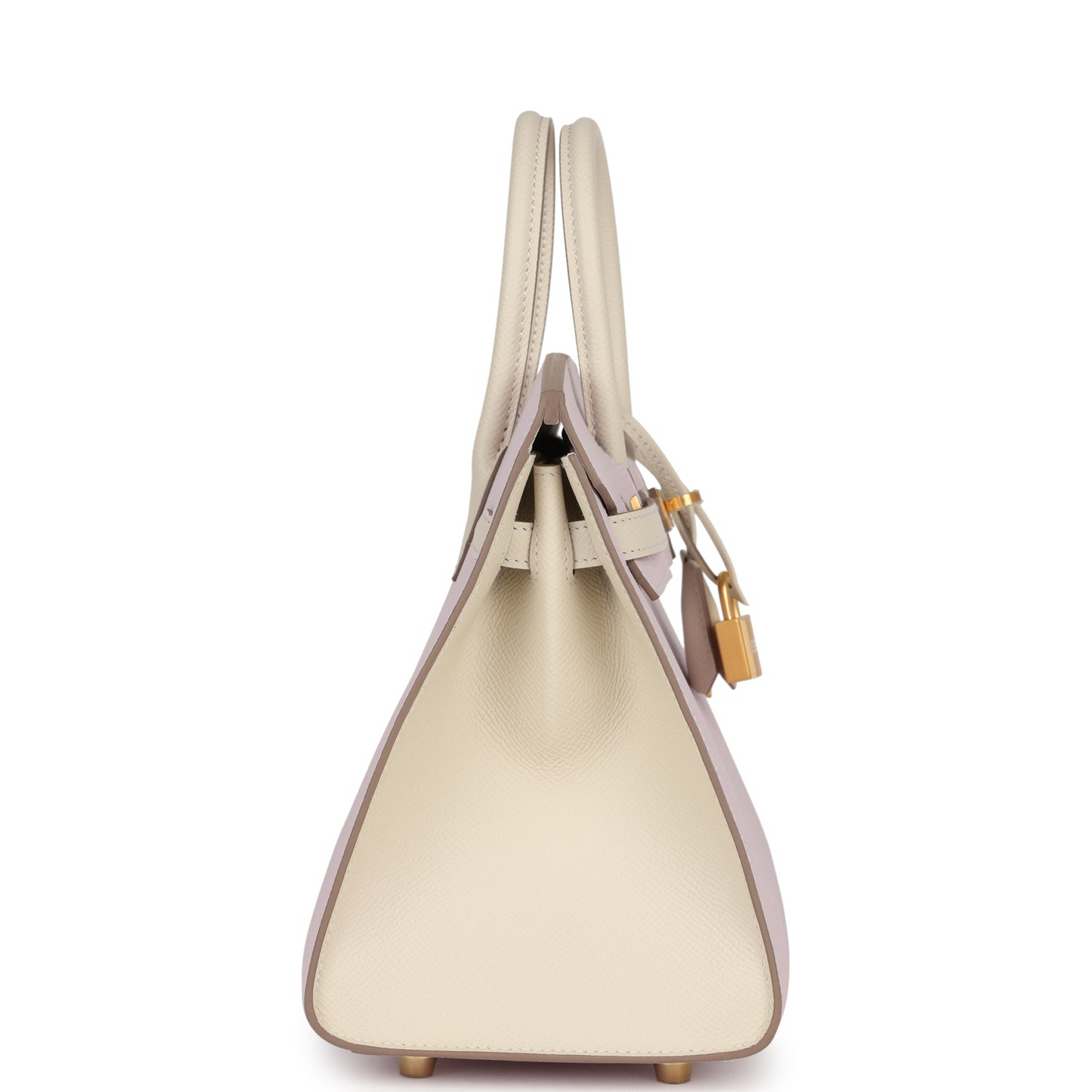 Hermès Special Order (HSS) Birkin 25 Sellier Mauve Pale and Craie Epsom Brushed Gold Hardware