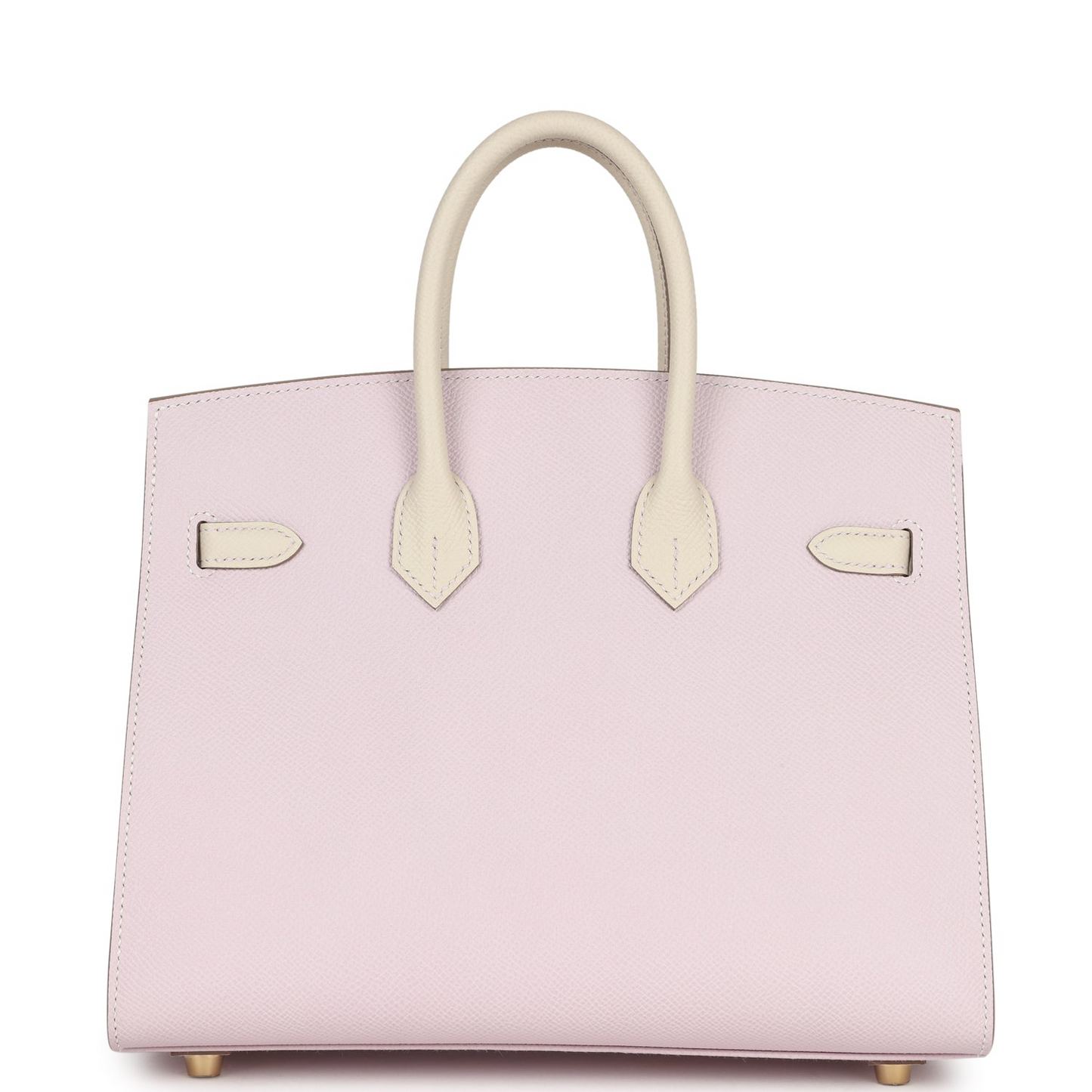 Hermès Special Order (HSS) Birkin 25 Sellier Mauve Pale and Craie Epsom Brushed Gold Hardware