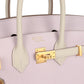 Special Order (HSS) Birkin Sellier 25 Mauve Pale and Craie Epsom Brushed Gold Hardware