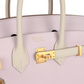 Hermès Special Order (HSS) Birkin 25 Sellier Mauve Pale and Craie Epsom Brushed Gold Hardware