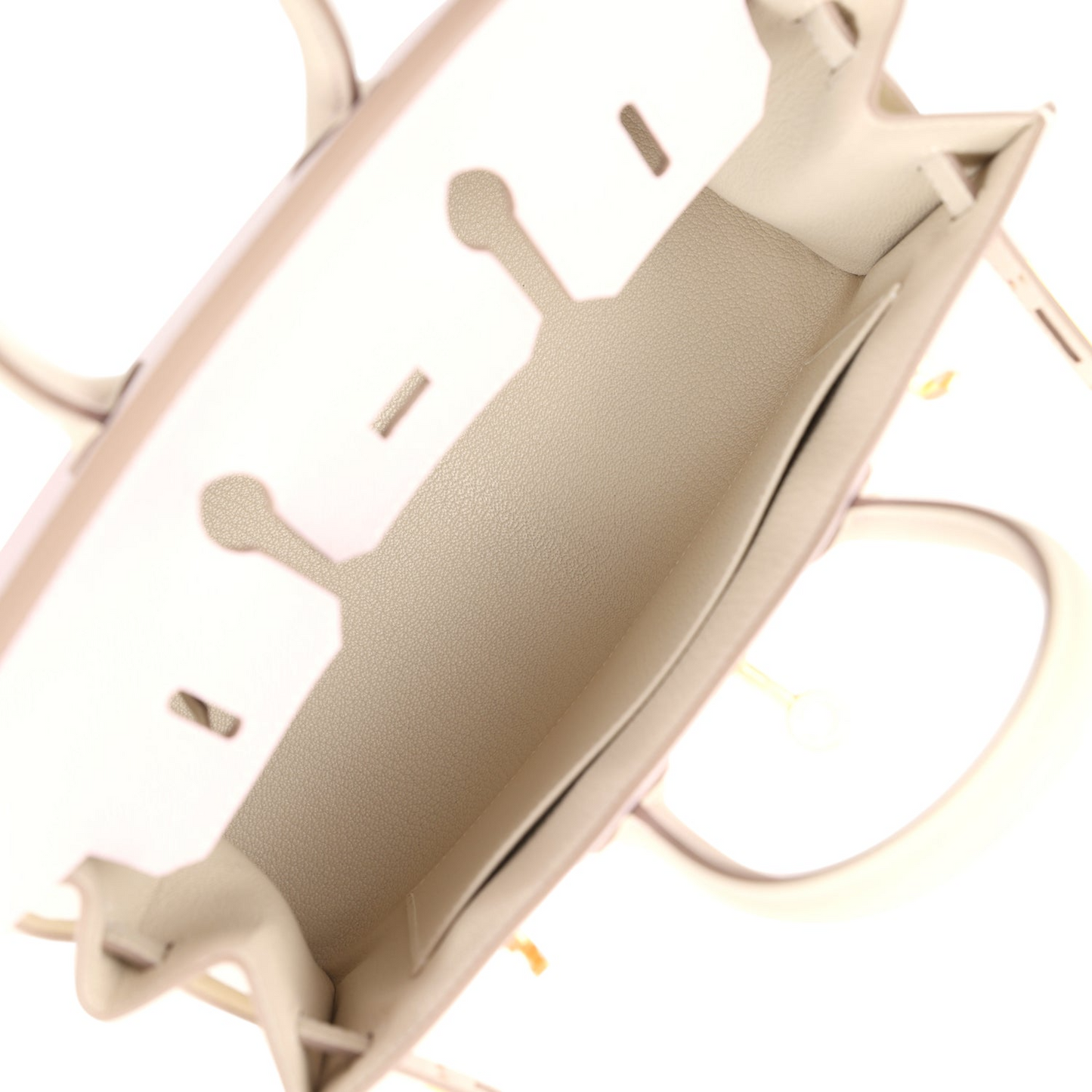 Hermès Special Order (HSS) Birkin 25 Sellier Mauve Pale and Craie Epsom Brushed Gold Hardware