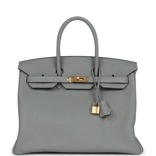 Birkin 35 Gris Mouette Togo Gold Hardware