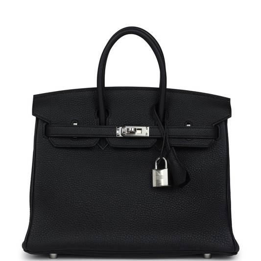 Birkins 25 Black Togo Palladium Hardware