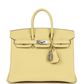 Birkin 25 Jaune Poussin Togo Palladium Hardware