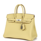 Birkin 25 Jaune Poussin Togo Palladium Hardware