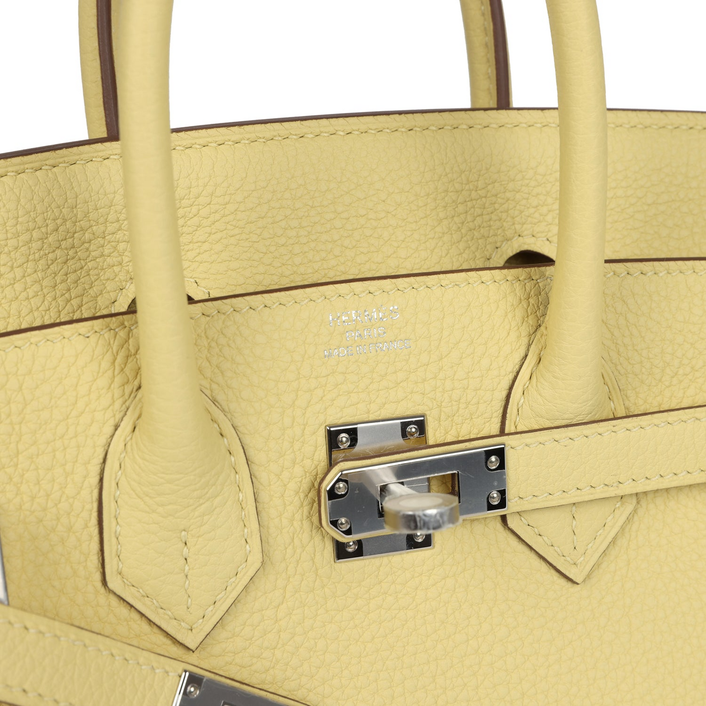 Birkin 25 Jaune Poussin Togo Palladium Hardware