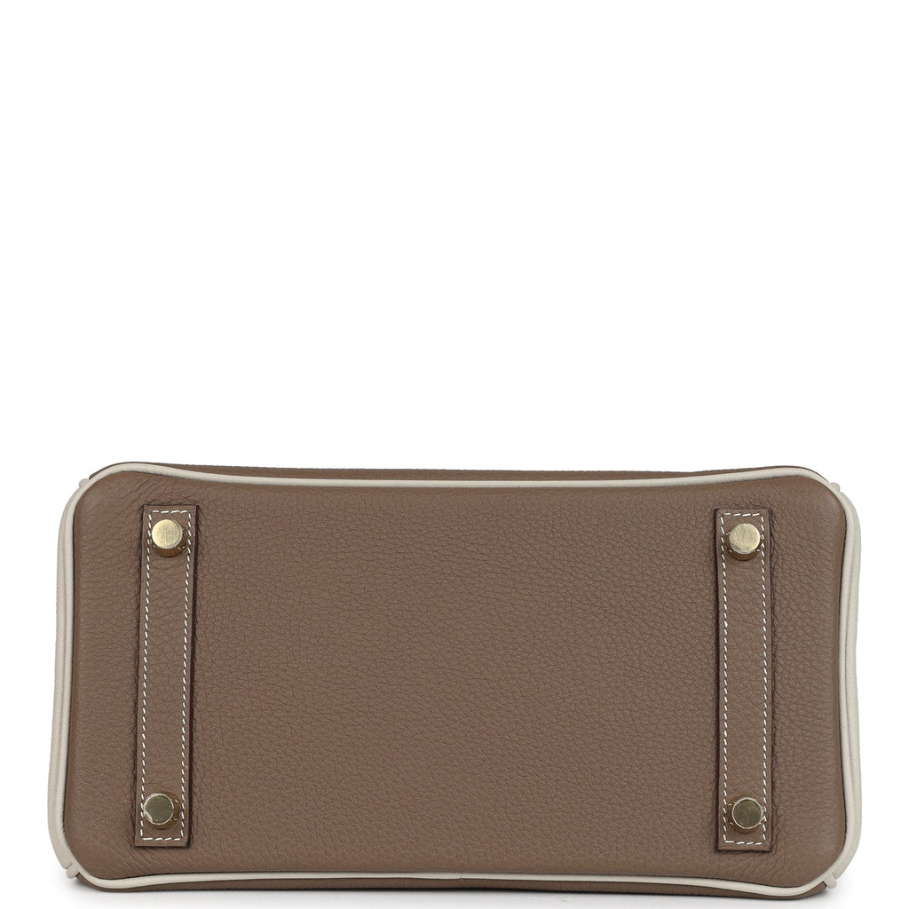 Hermès Special Order (HSS) Birkin 25 Etoupe and Craie Togo Gold Hardware