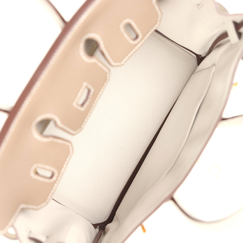 Hermès Special Order (HSS) Birkin 25 Etoupe and Craie Togo Gold Hardware