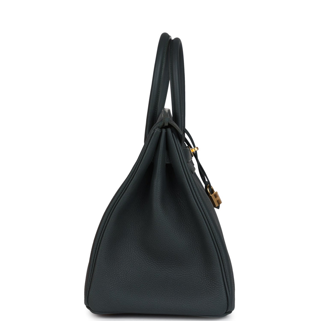 Birkin 35 Vert Fonce Togo Gold Hardware