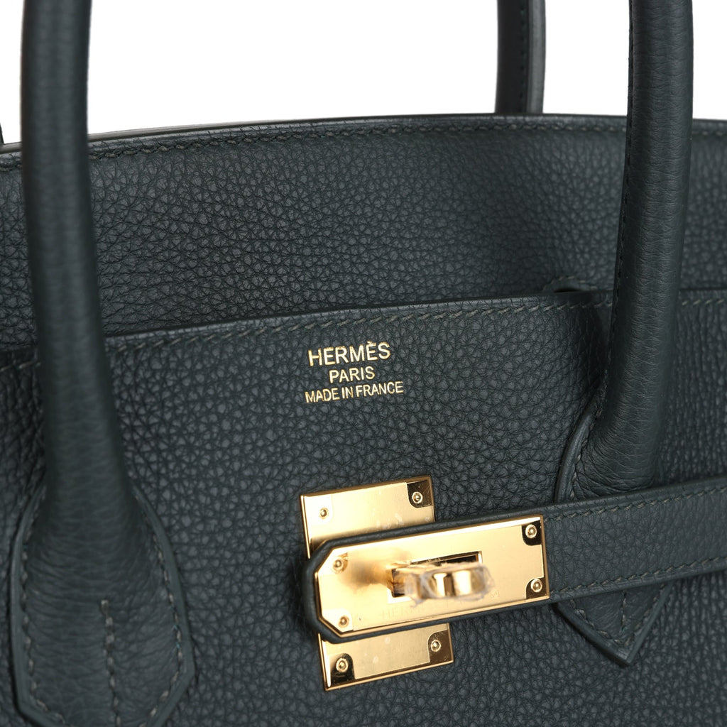Birkin 35 Vert Fonce Togo Gold Hardware