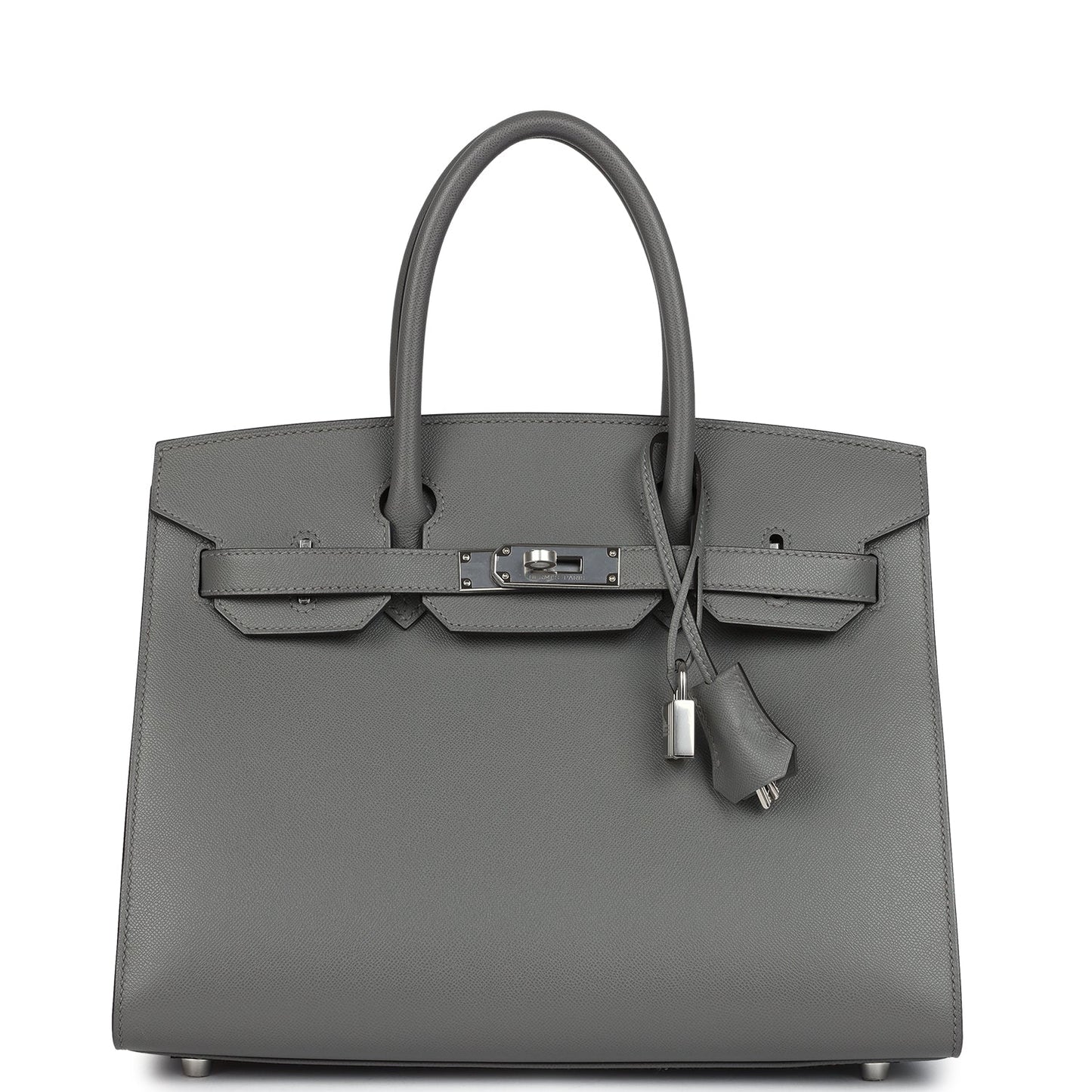 Birkin Sellier 30 Gris Meyer Madame Palladium Hardware