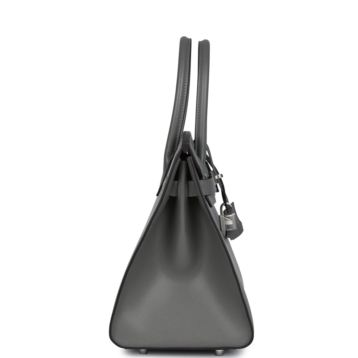 Birkin Sellier 30 Gris Meyer Madame Palladium Hardware