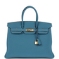 Birkin 35 Blue Jean Togo Gold Hardware